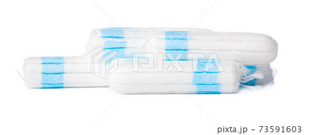 Women hygienic tampons isolated on white background 73591603