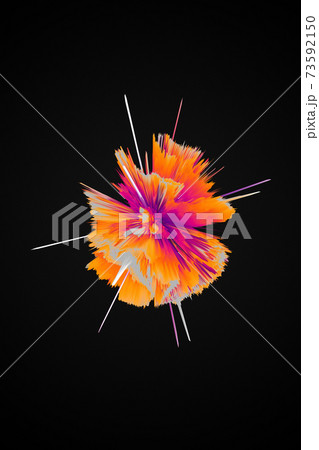 Neon 3d illustration isolated over black background. Copyspace for ad. Neon 3d illustration isolated over black background. Copyspace for ad. 73592150