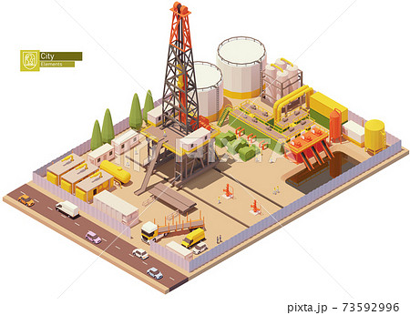 Vector isometric oil and gas land drilling rig 73592996