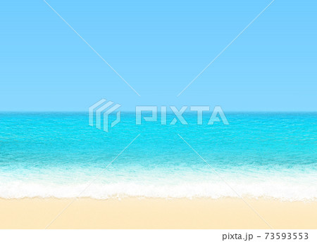 Sandy blue ocean shore. 73593553