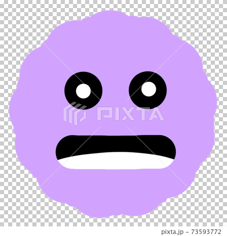 紫色のウイルスやばい菌のイメージ素材 73593772