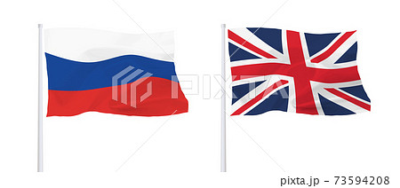 イギリス国旗 ロシア国旗 イギリス国旗 ロシア国旗 73594208