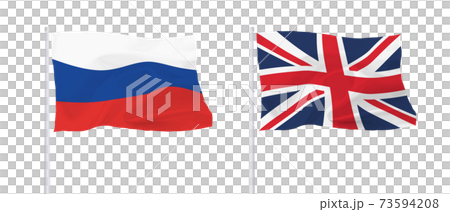 イギリス国旗 ロシア国旗 イギリス国旗 ロシア国旗 73594208