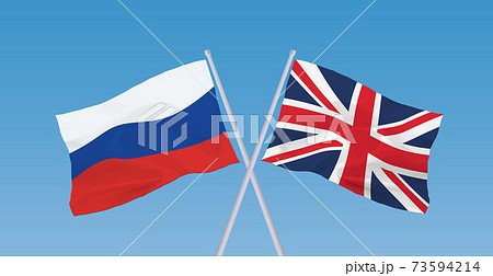 イギリス国旗 ロシア国旗 イギリス国旗 ロシア国旗 73594214