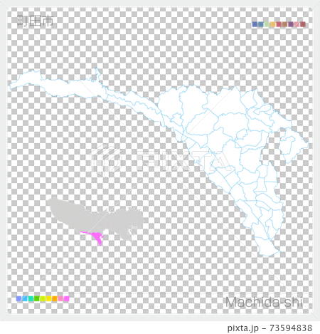町田市・Machida-shi・白地図(東京都) 町田市・Machida-shi・白地図(東京都) 73594838