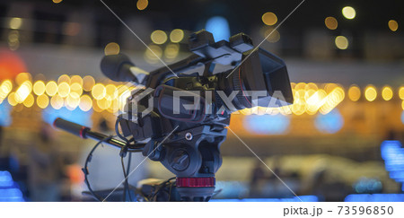 stream at a concert in a hall without spectators 73596850