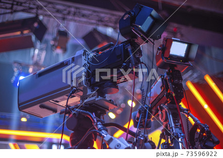 TV camera in recording TV camera in recording 73596922