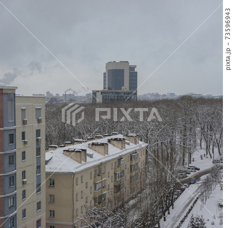 winter roofs in the city of Minsk winter roofs in the city of Minsk 73596943