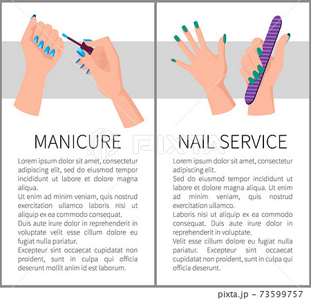 Two Manicure and Nail Services Colorful Banners Two Manicure and Nail Services Colorful Banners 73599757
