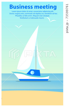 Business Meeting Sailboat Vector Illustration 73599761