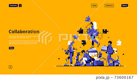 Collaboration and teamwork landing page Collaboration and teamwork landing page 73600167