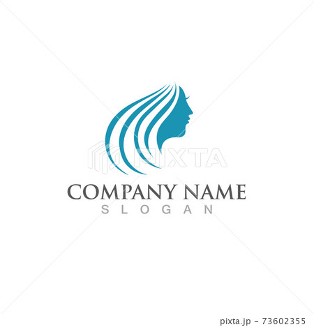 Hair logo  icon vector illustration design image 73602355