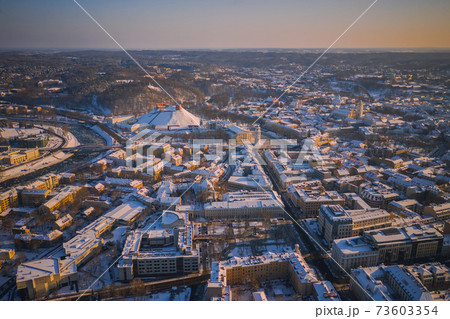 Aerial landscape of Vilnius old town, Capital of Lithuania 73603354