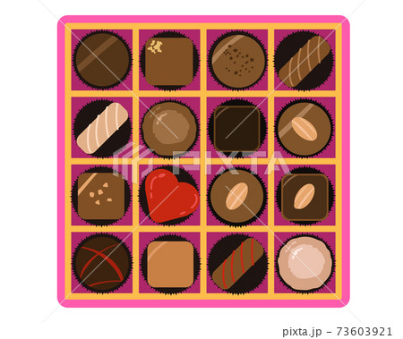 チョコレート　アソート　ピンクの箱 73603921