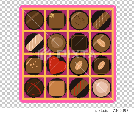 チョコレート　アソート　ピンクの箱 73603921