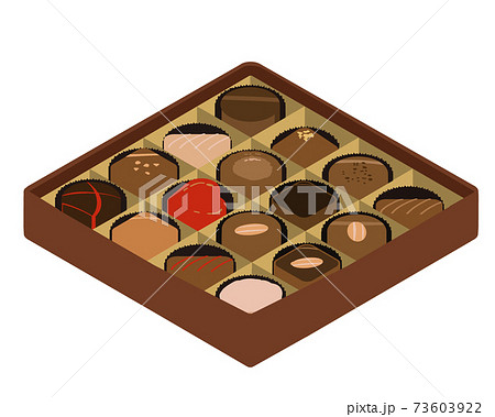 チョコレート アソート 茶色 アイソメ チョコレート アソート 茶色 アイソメ 73603922