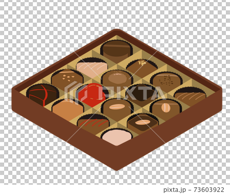 チョコレート アソート 茶色 アイソメ チョコレート アソート 茶色 アイソメ 73603922