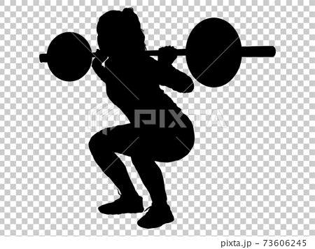 barbell squat silhouette