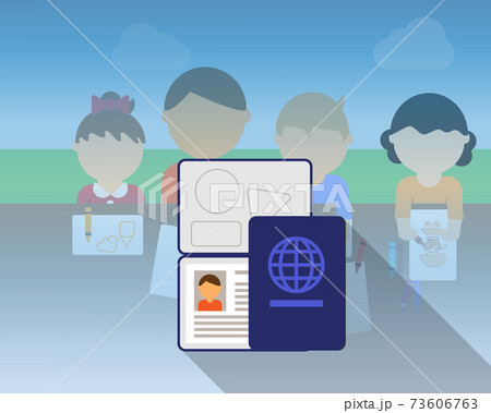 volunteer visa to help children or do volunteer work aboard vector 73606763