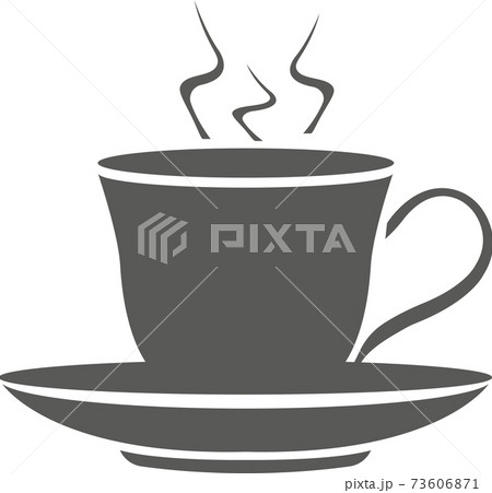Hot coffee cup isolated on white background. 73606871