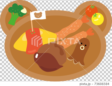 くまさんプレートのお子様ランチ 73608384