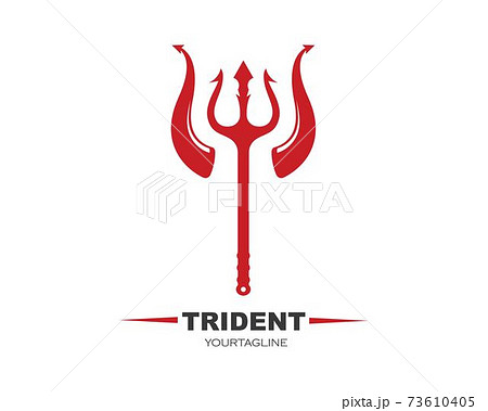 Trident and horn Logo Template vector icon illustration 73610405
