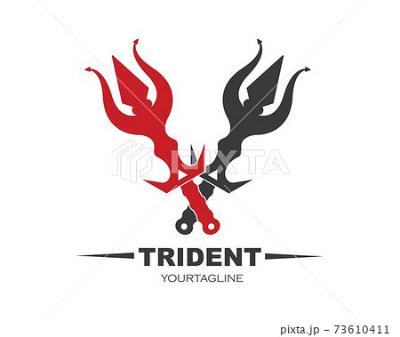 Trident Logo Template vector icon illustration 73610411