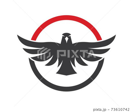 Black eagle logo symbol emblem Royalty Free Vector Image