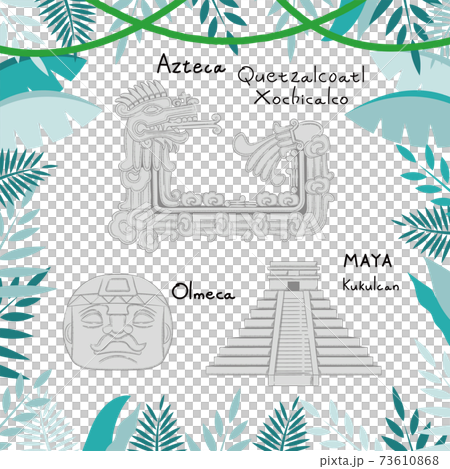 メソアメリカの遺跡とジャングル 73610868