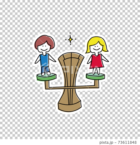 性別平等的圖像插圖 性別平等的圖像插圖 73611848