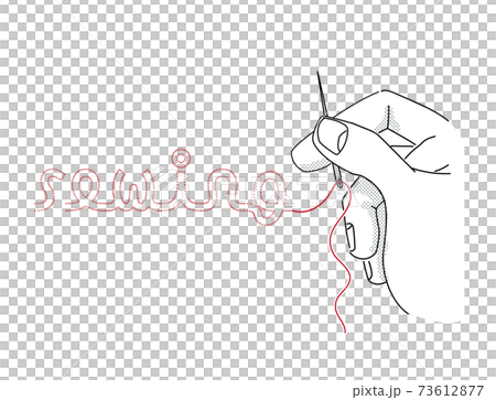 Hands of embroidery and embroidery 73612877