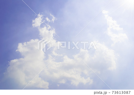 Blue sky with soft clouds background 73613087