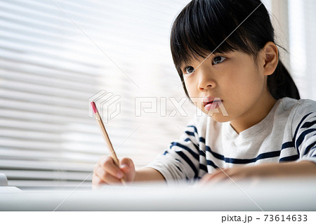 学習塾で勉強する小学生。 学習塾で勉強する小学生。 73614633