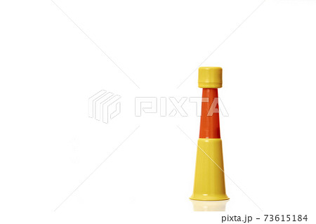 Vuvuzela trumpet Yellow cheer on a white Vuvuzela trumpet Yellow cheer on a white 73615184