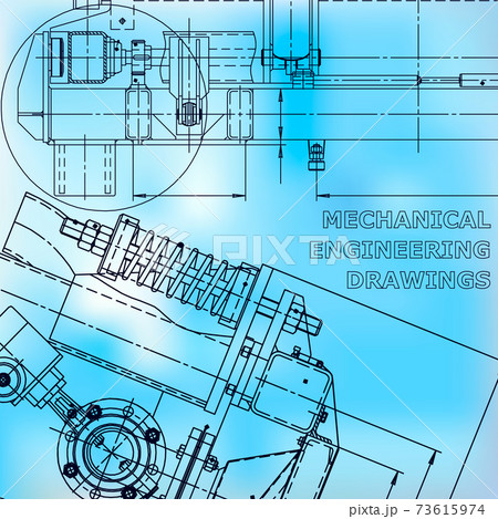 Mechanical engineering. Technical illustration. Backgrounds of engineering subjects 73615974