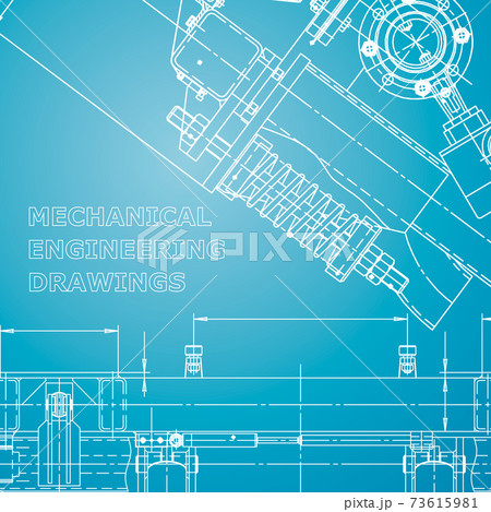 Mechanical engineering. Technical illustration. Backgrounds of engineering subjects 73615981