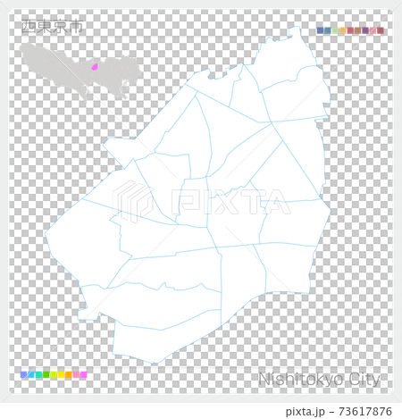 西東京市・Nishitōkyō-shi・白地図（東京都） 73617876