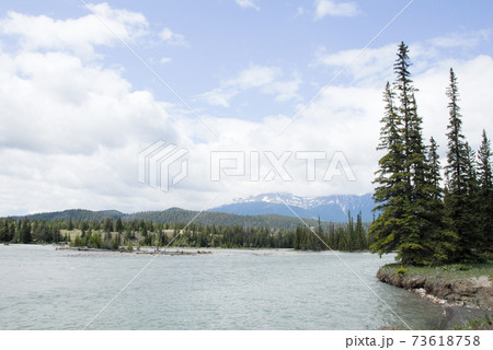 春のカナディアン・ロッキー　ジャスパーの景色（カナダ） 73618758
