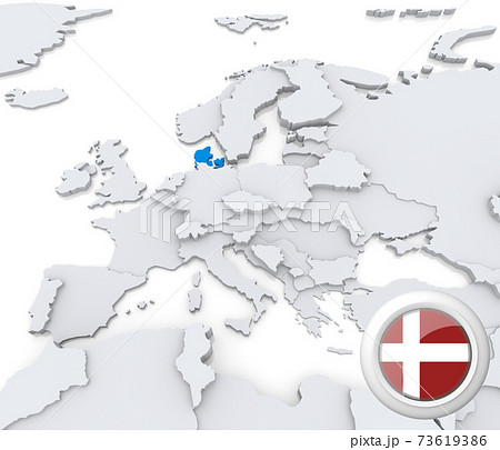Denmark on map of Europe Denmark on map of Europe 73619386