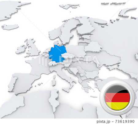 Germany on map of Europe 73619390