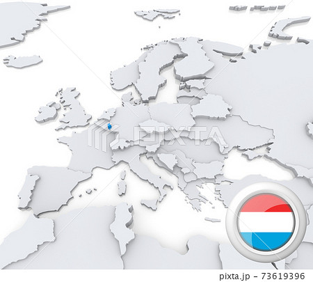 Luxembourg on map of Europe 73619396
