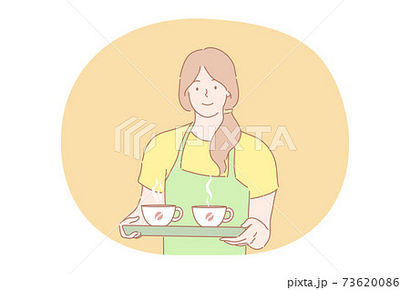 Coffee Shop Service Advertising Conceptのイラスト素材