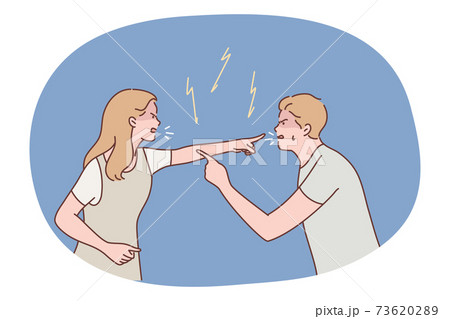 Couple, quarrel, conflict concept 73620289