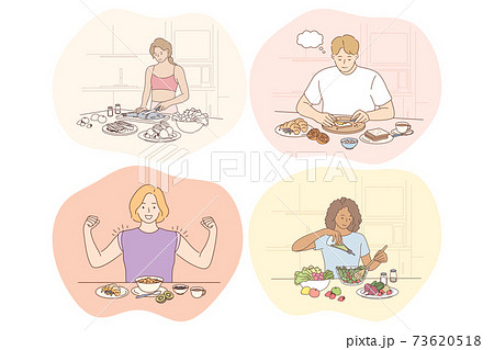 Healthy food, clean eating, diet, weight loss, nutrition, ingredients concept 73620518