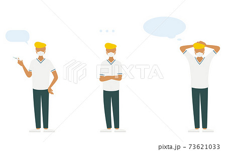 看護師のポーズイラスト、3セット 看護師のポーズイラスト、3セット 73621033