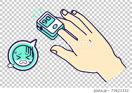 Pulse oximeter respiratory failure illustration 73621332