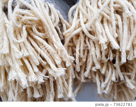 Plaid roll. Rope rows close-up Plaid roll. Rope rows close-up 73622781