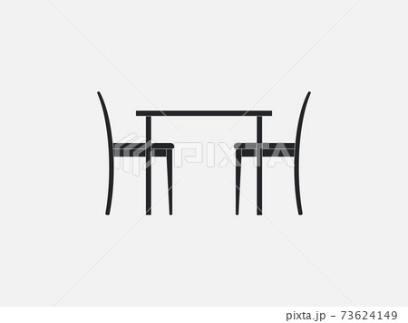Chair, table icon. Vector illustration, flat design. Chair, table icon. Vector illustration, flat design. 73624149