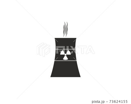 Cooling tower, nuclear plant icon. Vector illustration, flat design. 73624155