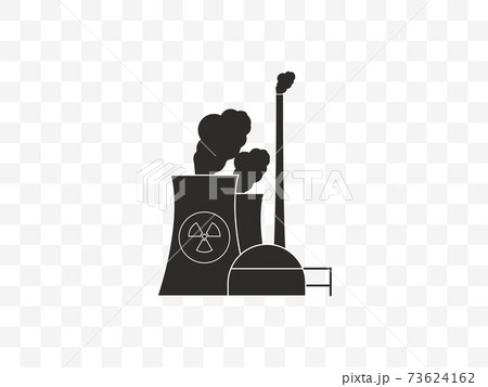 Cooling tower, nuclear plant icon. Vector illustration, flat design. 73624162
